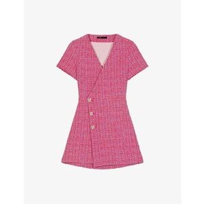 - Maje Rolia Tweed Wrap Dress